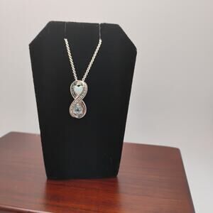 Our Love Never Ends Infinity Opal & Topaz Pendant on 18-in Rolo Chain
